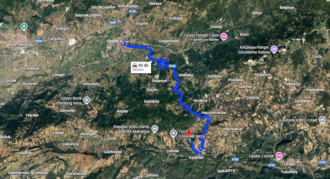 SAKARYA GEYVE AYDINLAR  KÖYÜNDEDE TARLAMIZ 1.278 M²  SATILIKTIR. - SAKARYA GEYVE fotoğraf 4